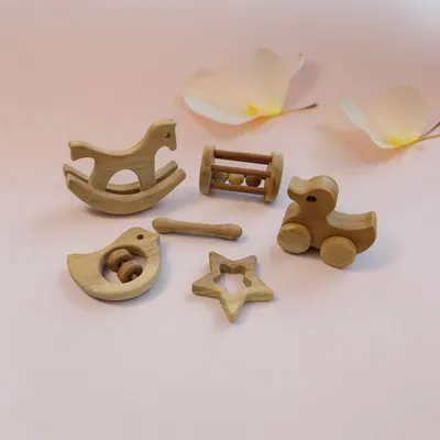 Birthday Gift Neem Wooden Combo Toys for Toddlers