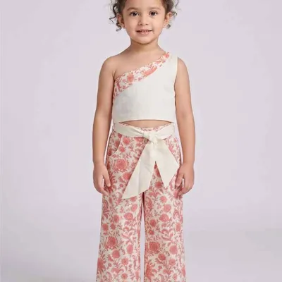 Girls One Shoulder Floral Co-Ord Set