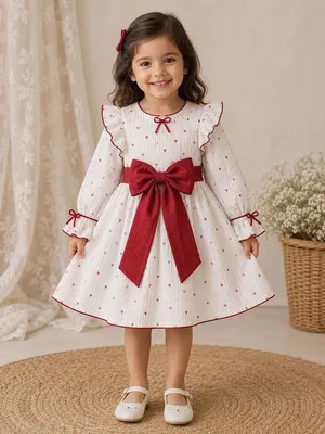 Ruby Heart Ruffle Dress