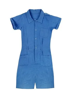 Ocean Utility Cotton Playsuit