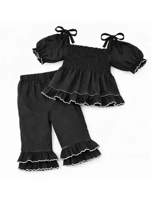 Midnight Frill Cotton Co-ord Set