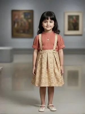 Terracotta Charm Cotton Pinafore Set