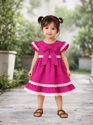 Blossom Bow Cotton Dress