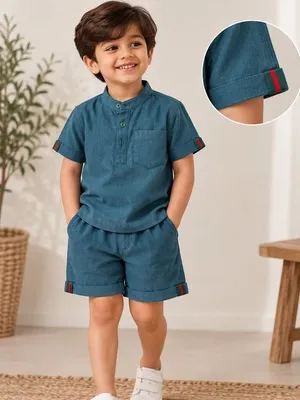Teal Blue Organic Cotton Co-ord Set